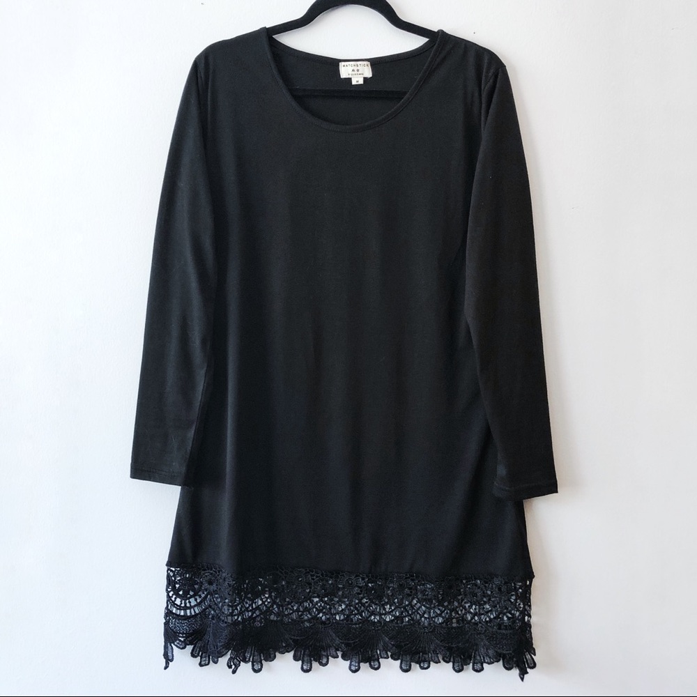 Tunic Dress with Lace Bottom Detail | Size M - Picture 1 of 3